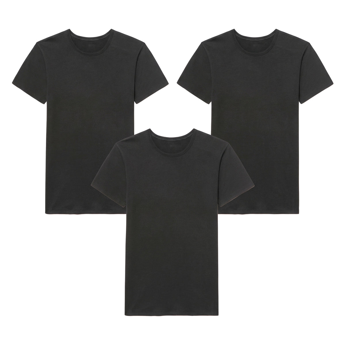 Camisetas Essential Black Pack x3