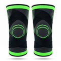 rodilleras deportivas de compresion elastica color verde traisenfit ecuador