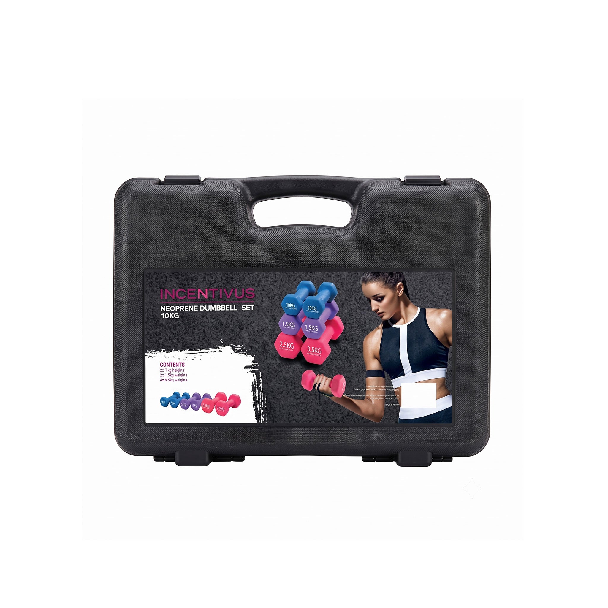 set de pesas pequeñas mancuernas de 2.5 kg color fitness traisenfit ecuador
